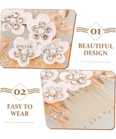 BIUDECO 1 Set Leaves and Flowers Hair Comb Hair Accessories for Women Bridal Hair Accessories Flower Hair Accessories Girl Headpieces for Wedding Hair Accessories for Bridesmaids - Buy Online on GoSupps.com