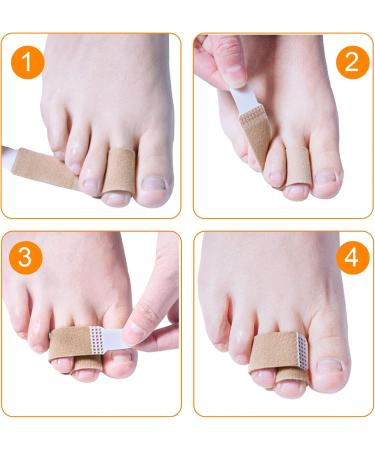 Naapesi Hammer Toe Bandage - 10 Pcs Toe Correctors & Splints for Overlapping Crooked & Broken Toes | International Shipping - Buy Online on GoSupps.com