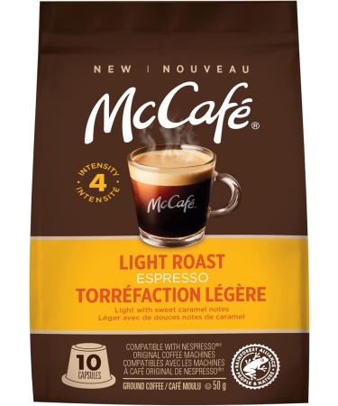 McCaf Light Roast Espresso Coffee Capsules Capsules Compatible with Nespresso's Original Range 50 Count Light Roast 10 count (Pack of 5) - Buy Online on GoSupps.com