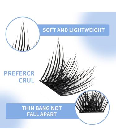 GEMERRY Cluster Lashes Kit 144Pcs D Curl Individual Lashes | DIY Eyelash Kit with Bond, Seal & Applicator - Wide Stem Soft Lashes for Home Use - Buy Online on GoSupps.com