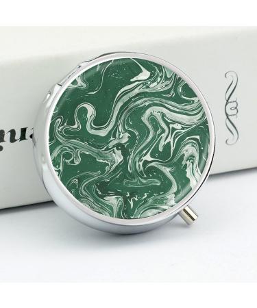 Travel Pill Box with Marble Pattern | 3 Compartment Portable Pill Organizer for Purse & Pocket - Buy Online on GoSupps.com