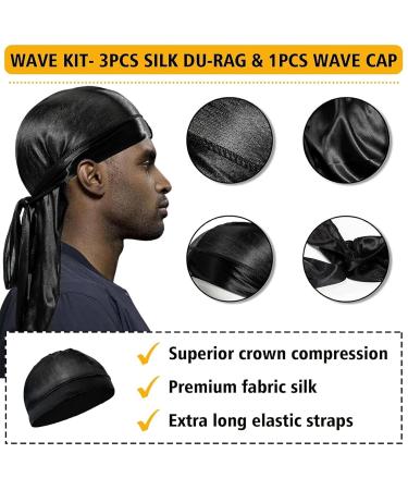 Wave Pomade for Men - Strong Hold Hair Cream for 360 Waves | Easy Wash Moisture & Control | Includes Brush & Silky Durag - Buy Online on GoSupps.com