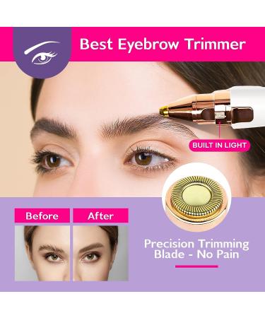 MAYYAD Women's Electric Shaver with LED Light | 2-in-1 Cordless Razor & Trimmer | Rechargeable Hair Remover & Nail Kit | Purple Grooming Set - Buy Online on GoSupps.com