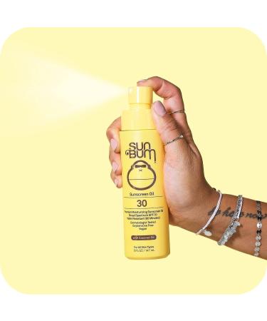 Sun Bum Original SPF 30 Sunscreen Oil | Vegan, Hawaii Reef Safe | Broad Spectrum UVA/UVB Glowing Lotion with Vitamin E | 5 oz - Buy Online on GoSupps.com