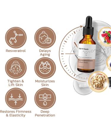  REPWEY 3 x NEWMatch Resveratrol Collagen Serum Collagen Boosting Anti-Aging Serum High Hydrating Instant Lifting Face Skin Care Effective Anti-Wrinkle Face Serum - Buy Online on GoSupps.com