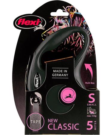 Flexi New Classic S Rope 5m Black for Dogs up to 12kg - Pack of 2 | Premium Dog Leash - Buy Online on GoSupps.com