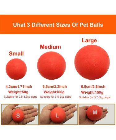 Panlom 3 Pack Dog Balls Indestructible - 100% Natural Rubber Dog Ball Non-Toxic Tough Toy for Small Medium Large Dog Medium 5.5cm/2.2inch - Buy Online on GoSupps.com
