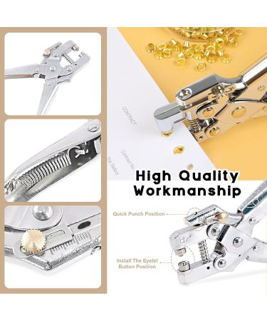 Wokape 400Pcs Eyelet Hole Punch Pliers and 10 Colors 3/16 inch Metal Grommets Kit with Gold Grommets Eyelets Grommet Sets Metal Eyelets Kits for Leather Fabric Belt Clothes Decorative Repair - Buy Online on GoSupps.com