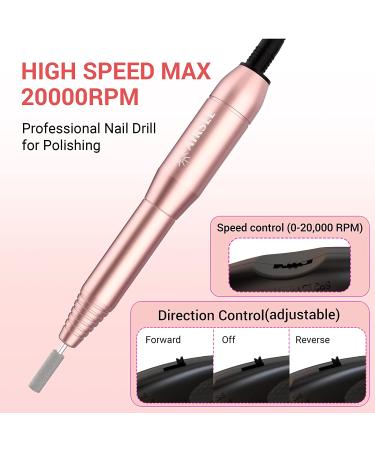 AIRSEE Portable Electric Nail Drill Professional Efile Kit for Acrylic  Gel Nails  Polishing Shape Tools (Gold) A_gold - Buy Online on GoSupps.com
