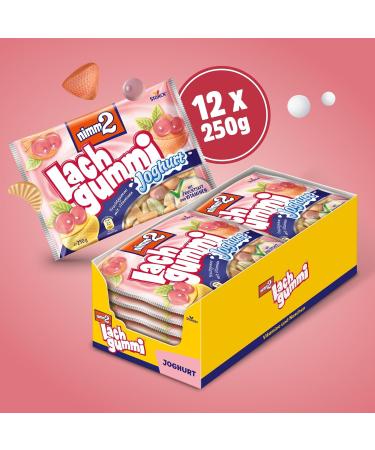 nimm2 Lachgummi Joghurt - 12 x 250g Fruit Gums with Juice Vitamins & Yoghurt | Buy Internationally - Buy Online on GoSupps.com