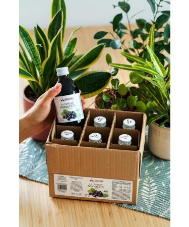 Buy Organic Bio Aronia Juice 6 Pack (6x250ml) - 100% Cold-Pressed No Additives Vegan - Berrieska  - Buy Online on GoSupps.com