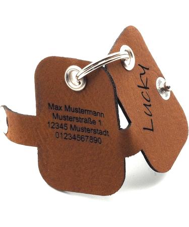 Custom Engraved Copter Farm Dog Brand Bag - Art & Real Leather Rectangle Design for Dogs | Personalize with Push Button | Unique Brown Collar Accessory - Buy Online on GoSupps.com