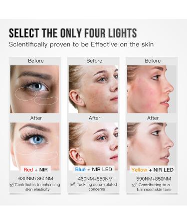 LED Face Mask Light Therapy - Red & Near Infrared Skincare Device for All Skin Types at Home - Buy Online on GoSupps.com