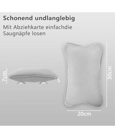 Collazoey Bath Pillow Bath Pillow for Bath with 2 Powerful Suction Cups for Firm Support Ergonomic Spa Bath Pillow Pillow - Buy Online on GoSupps.com
