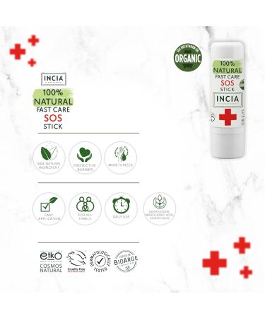 Incia Natural SOS Stick - Organic Soothing Balm for Itch Relief Bug Bite Relief & Moisturizing Dry Skin for Babies & Kids | Instant Relief from Scratches Stings & Irritation - Buy Online on GoSupps.com