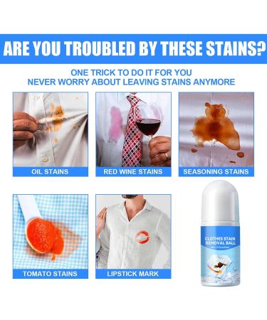 Portable Stain Remover Clothes Stain Remover Portable Stain Remover No-wash Instant Stain Remover Pen Stain Remover Roller-Ball Cleaner for Clothes Roll Bead Design 50ml - Buy Online on GoSupps.com