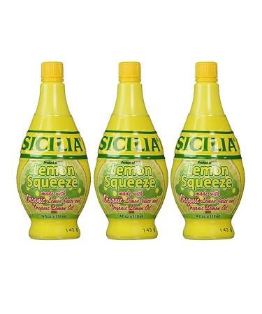 Sicilia Organic Lemon Juice, 4 oz (pack of 3)