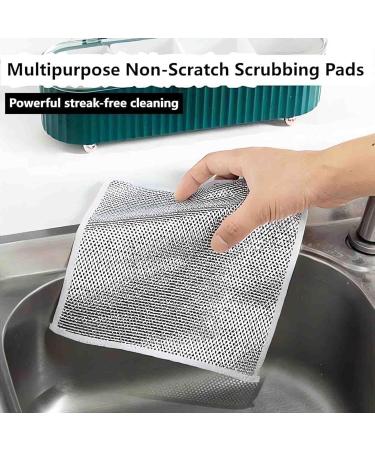 Acssart Wire Dishcloth 2024 New Multipurpose Non-Scratch Wire Dishcloth Multipurpose Wire Miracle Cleaning Cloths Soft Wire Dishwashing Rags (10PCS) - Buy Online on GoSupps.com