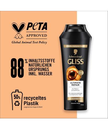 Gliss Ultimate Repair Shampoo (250 ml) Liquid Keratin Shampoo and Pearl Extract Keratin Shampoo for Damaged and Dry Hair - Buy Online on GoSupps.com