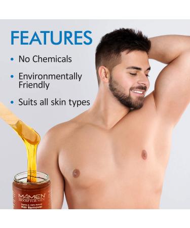 MOOM Organic Body Hair Removal for Men - Natural Sugar Wax with Aloe Vera & Chamomile - Buy Online on GoSupps.com