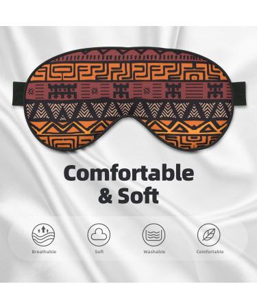 African Mud Cloth Tribal Print Eye Mask | Unisex Soft Comfort Sleep Shade for Travel Yoga & Shift Work - Buy Online on GoSupps.com