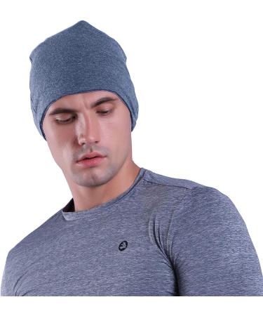EMPIRELION Lightweight Steel Blue Mel. Beanies Hats | Multifunctional Skull Cap for Men Women - Buy Online on GoSupps.com