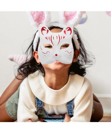 Cabilock Blank Fox Masks - Unpainted Masquerade & Cosplay Accessories | Paintable Tissue Opera Cat Masks for Halloween - Buy Online on GoSupps.com