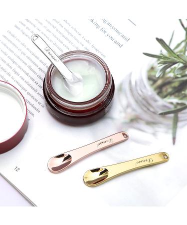 6 Pack Metal Makeup Spatula Mini Spoon Beauty Scoop for Facial Cosmetic Face Mask - Silver, Rose Gold and Gold | High-Quality Beauty Tools - Buy Online on GoSupps.com
