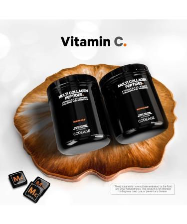 Codeage Multi Collagen Peptides + Probiotics Black Edition Vitamin C Hyaluronic Acid Powder Supplement Grass-Fed Pasture-Raised Hydrolyzed Zero Carbs Type I II III V & X Unflavored 21oz - Buy Online on GoSupps.com