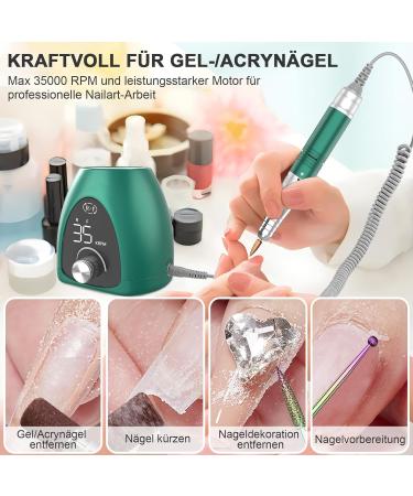Electric Nail File - 35000 RPM Nail Miller 6-in-1 Manicure Set with LED Display for Gel & Acrylic Nails | Safe for Beginners & Professionals - Buy Online on GoSupps.com