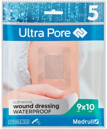Medrull Waterproof Wound Pavement - Sterile Transparent Protection for Cuts & Scratches | Ideal for Showering & Sports | 75 Pieces (9x10 cm) - Buy Online on GoSupps.com