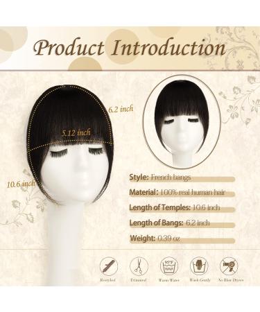 Sofeiyan 100% Remy Real Hair Clip-In Bangs - Natural Black Fringe Extensions for Women - Buy Online on GoSupps.com