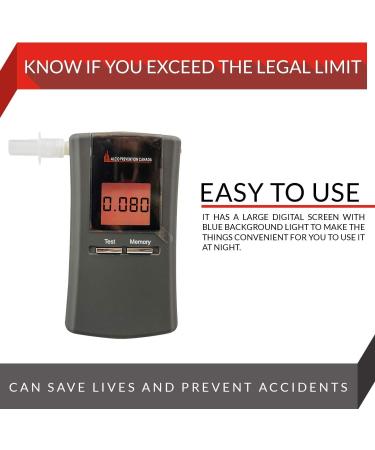 APC-90 Digital Breathalyzer - Best Buy - Professional Breathalyzer with LCD Display - Fuel Cell Technology Portable - Accurate Convenient & Affordable Gray - Buy Online on GoSupps.com