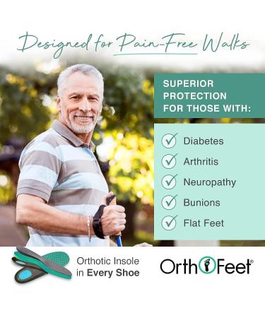 Orthofeet Men's Diabetic Shoes - Proven Comfort & Protection - Monterey Bay White - Buy Online on GoSupps.com
