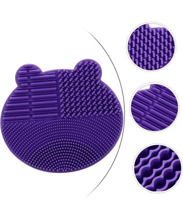 DOITOOL 2 1 Makeup Brush Cleaning Pad Cosmetic Brush Cleaning Mat Silicone Makeup Brush Cleaner Mat Silicone Brush Cleaner Brush Scrubber Mat 2 in Drying Rack Portable Purple Silica Gel 11X10cm Purple - Buy Online on GoSupps.com