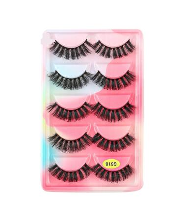 UAMOU Mink Lashes Bulk 5 Pair Natural Long Faux Cils Cilios Mink 3D False EyeLashes Makeup Fluffy Eye Lashes maquillaje Cheerfully (Color : G618CS Size : 30 BOXES (150 pairs))