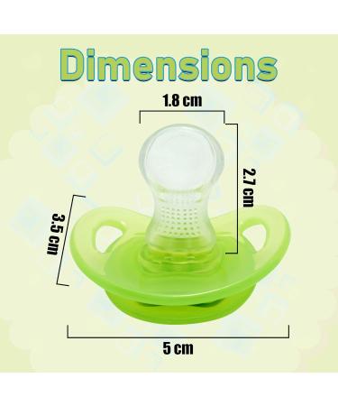 Nuby Prism Orthodontic Pacifier - Silicone Bow Design Oval Shape | Ideal for Babies 6-18 Months | Green - Buy Online on GoSupps.com