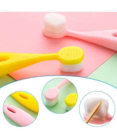 Kids Extra Soft Nano Toothbrush Set - 6 Pieces, 20000 Bristles, Ages 1+, Boys Girls Gum Protecting Cleaning - Cute Style - Buy Online on GoSupps.com