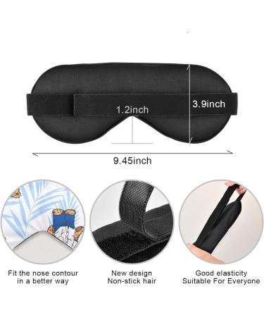 Haskirky Light Blocking Breathable Eye Mask for Adults - Adjustable & Comfortable for Travel, Yoga, Meditation, Office Deep Sleep - Goodies Bears Leaves Design - Buy Online on GoSupps.com