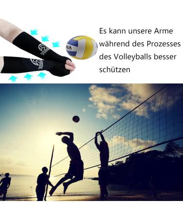 Shop NVUGFJ Volleyball Arms - Unisex Sports Forearm Support & Protection Bands - Perfect for Volleyball & Gardening - Black - Buy Online on GoSupps.com