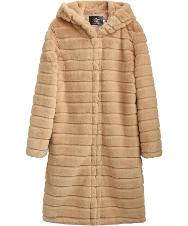 Shop Women's Oversize Winter Coat - Breathable Fleece Jacket & Stylish Hooded Jacket for Hiking | Elegant Khaki Design - Buy Online on GoSupps.com