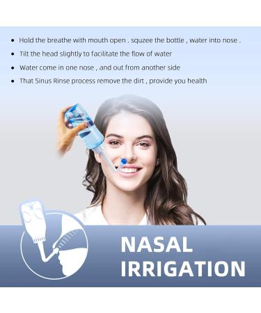 Buy Nasal Shower Set - 300ml Nasal Douche for Adults & Kids | Effective Cold & Allergy Relief - Buy Online on GoSupps.com