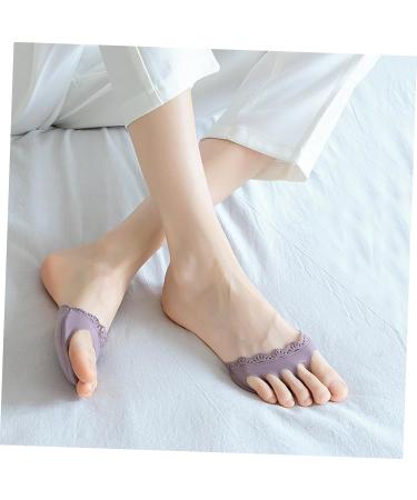 FOMIYES 12 Pairs Lace Five Toe Socks Foot Pads for Heels Socks for High Heels Toe Spacer Socks Toe Separator Socks Foot Liner Covers Forefoot Cushion Inserts Invisible Nylon Gasket Miss - Buy Online on GoSupps.com