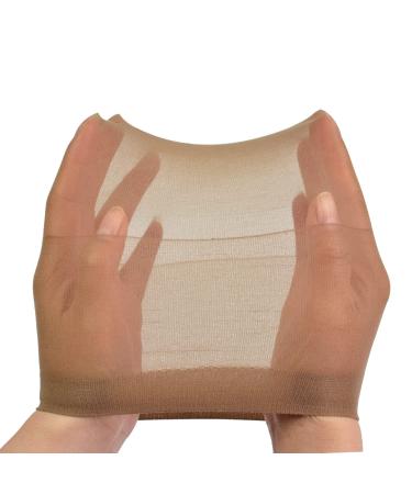 4 Pack Stretch Nylon Wig Caps - Light Brown Stocking Caps for Women Men & Children | Premium Quality Wig Accessories - Buy Online on GoSupps.com