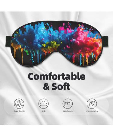 Paint Splatter Backdrop Print Unisex Sleep Mask - Double-Sided Eye Mask for Sound Sleep & Skin Care | International Shipping - Buy Online on GoSupps.com