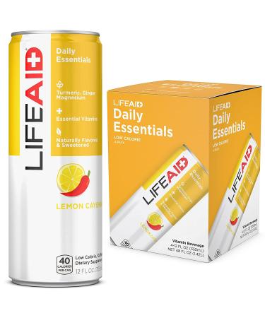 LIFEAID Vitality Blend - Daily Vegan Vitamins with Turmeric for Inflammation Relief | 12-Pack Healthy Soda Replacement - Buy Online on GoSupps.com