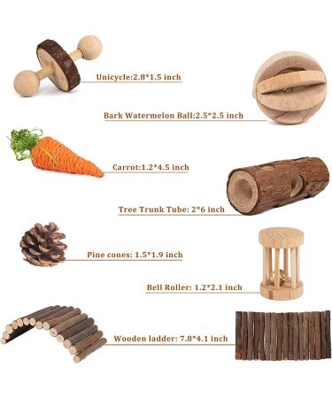 Sofier Hamster Toys and Accessories - Natural Guinea Pig and Rat Chews - Chinchilla Hideout and Bridge - Apple Wood Sticks Included - Buy Online on GoSupps.com