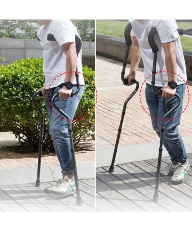 LINYUES Fashionable Folding Crutches for Walking Aluminum Underarm Crutches Adjustable Crutches for Men Women or Teens Ergonomic Grip and Armpit Foam (S-Type) (Size : 1 Unit) - Buy Online on GoSupps.com