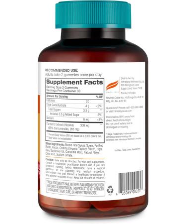 Himalaya Turmeric Gummies Herbal Gummy Supplement for Joint Health Mango Flavor Vegan Gluten Free 285 mg 60 Gummies - Buy Online on GoSupps.com