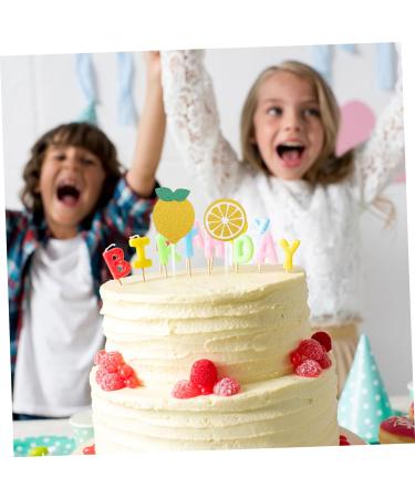 Abaodam 72 Pcs Lemon Cake Toppers Birthday Toppers for Cakes Birthday Cupcake Topper Summer Decor Summer Ornaments Birthday Cake Toppers Gold Decorations Gold Trim Baby Paper Cup Props - Buy Online on GoSupps.com